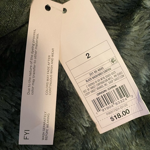 Womens Notch Front Denim Mini Skirt Black Wash - Wild Fable - Picture 7 of 7